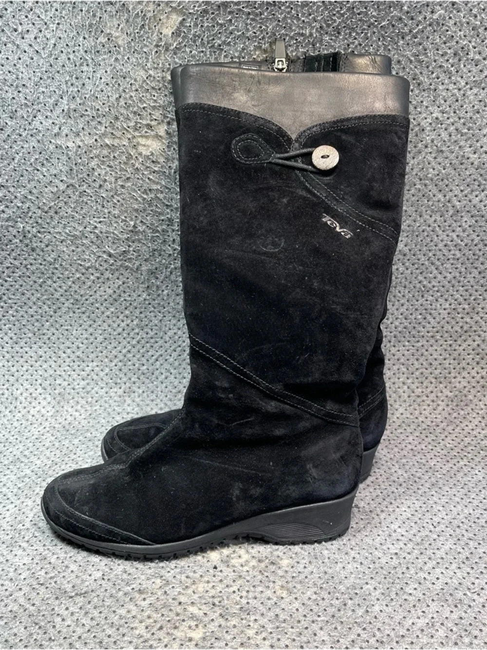 Teva Jade Cove Black Suede Boots Size 7 Women’s